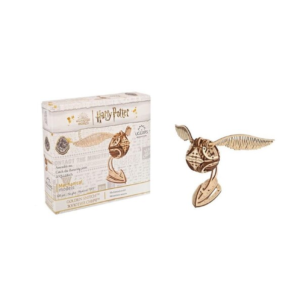 Ugears Golden Snitch Harry Potter 3D DIY Wooden Puzzle Toy 22x14.5cm 14y+