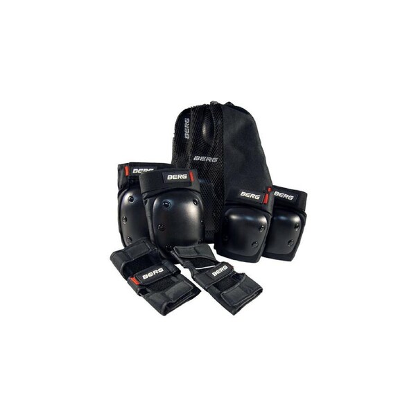 Berg Plastic/Foam Protection Gear Set Knee/Elbow/Wrist Small Kids Black