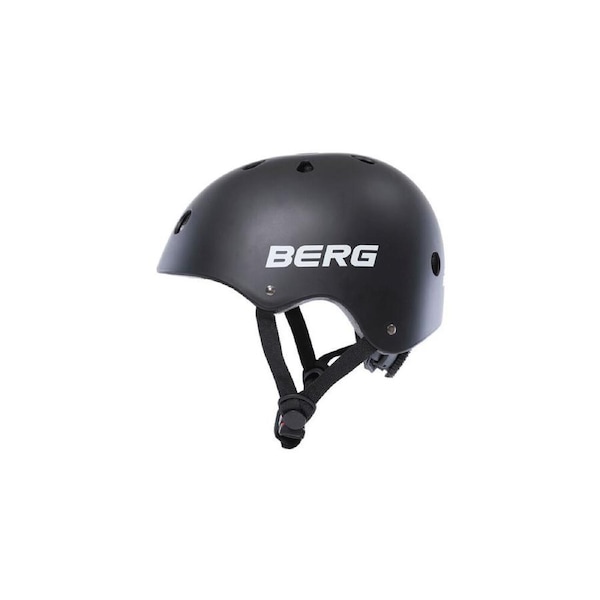 Berg Plastic/Foam Adjustable Safety Head Helmet Medium Kids 54-57cm Black