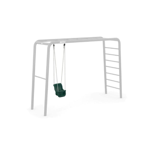 Berg Playbase Plastic Baby Seat w/ Adjustable Ropes 58x40cm Dark Green
