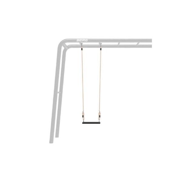 Berg Playbase Rubber Outdoor Swing Seat w/ Rope 45x18cm Black Kids/Toddler