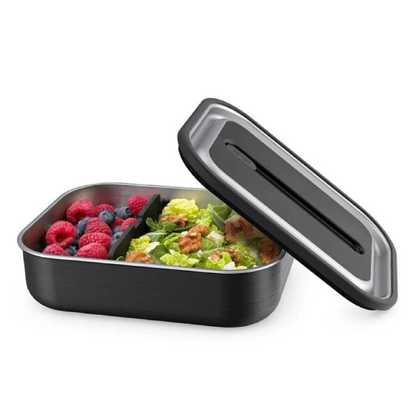 Bentgo Stainless Steel 1.2L Leak-Proof Lunch Box Carbon Black