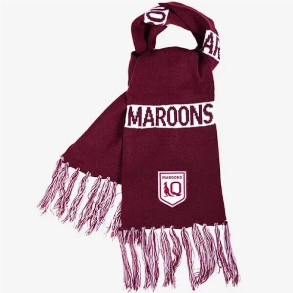 NRL Bar Scarf - Queensland Maroons - QLD - Unisex - Maroon