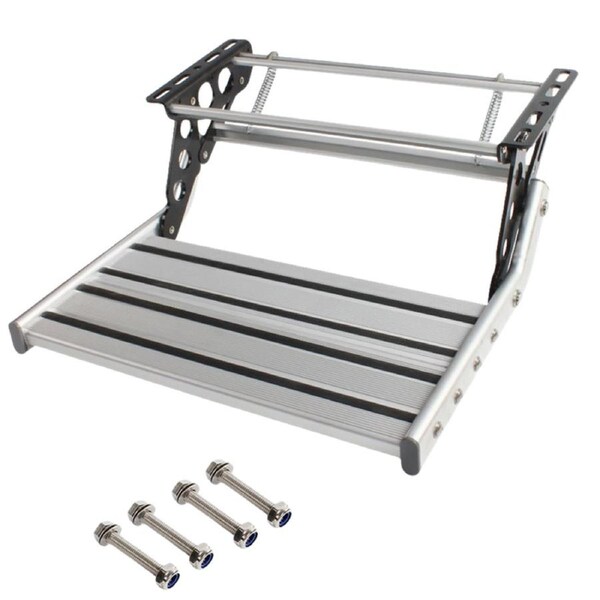 1x Single Caravan Step Pull Out Folding Aluminium Step Off Road Camper Trailer