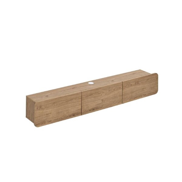 Nora Wall Mount TV Entertainment Unit 3 Doors 180cm Oak