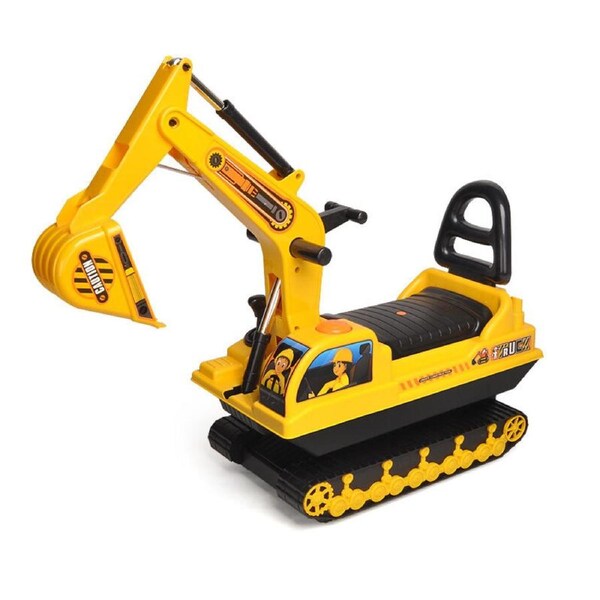 Lenoxx Ride-on Children's Excavator w/ Sturdy Track and Dual Operation Levers to Scoop