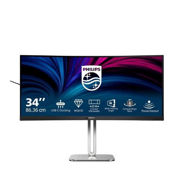 34B2U5600C 34" 3440x1440 Wqhd Va Panel, 1500r Curved Ultrawide 21:9 W-Led Monitor, 4ms, Usb-C/hdmi/dp, Audio Out, Usb Dock, Rj45, Built-In Speakers, Ergobase, Vesa100x100, 4 Years Warranty