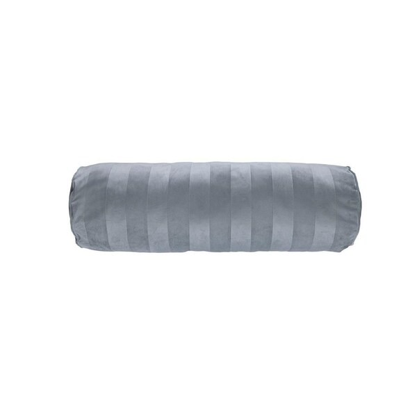 KAAT Amsterdam Softy Stripe Blue Grey Oblong Neckroll Filled Cushion 22cm x 70cm