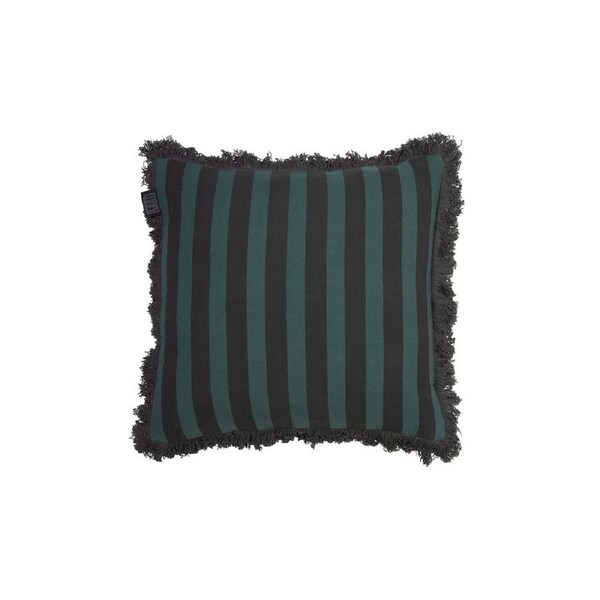 KAAT Amsterdam Viggo Green Stripe Square Filled Cushion 45cm x 45cm