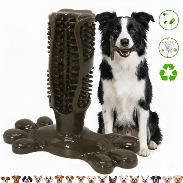 Chocolate L Size Dog Toothbrush Toy Clean Teeth Brushing Stick Mouth Chewing Dental Care Play Dog