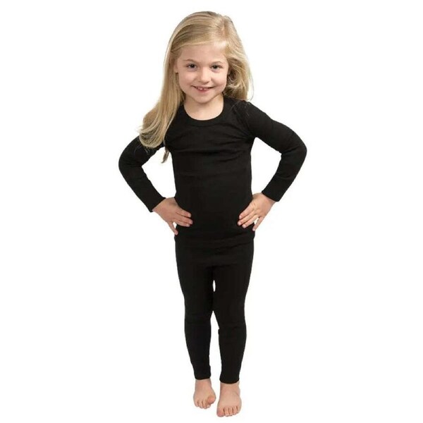 360 Degrees Kids Polypro Active Thermal Top - Small Size 4 - 6 / Black