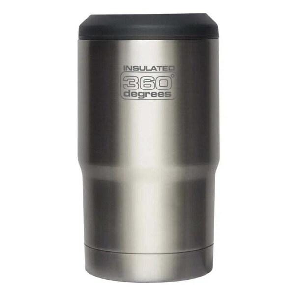 360 Degrees Vacuum Insulated Stainless Steel Beer Cozy - Silver