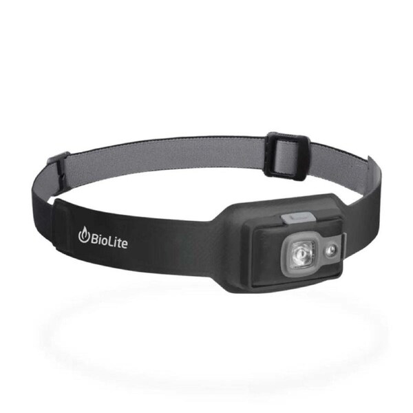 BioLite HeadLamp 200 Lumen Ultra-Lightweight Rechargeable USB Headlamp Grey