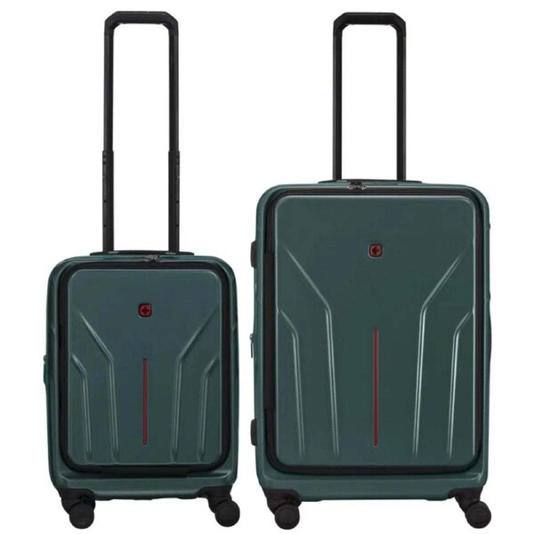 Wenger Amplix 2 Piece Hardside Suitcase Set Carry-On & MED Size Deep Lake