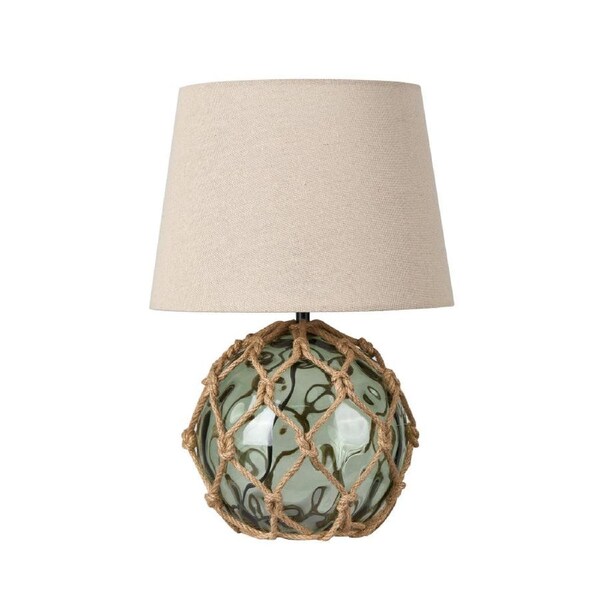 Clement Rope Wrapped Base Desk Table Light Lamp Green