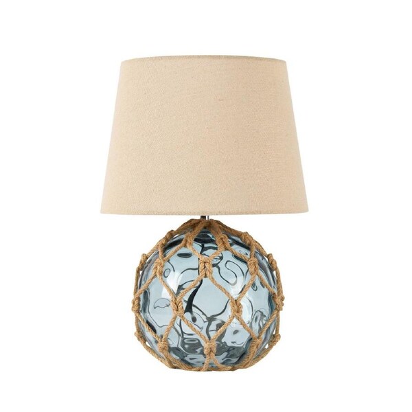 Clement Rope Wrapped Base Desk Table Light Lamp Blue
