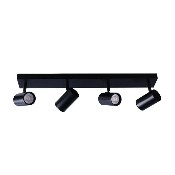 Aster Modern 4-Light Round Flush Ceiling Spot Light Lamp Black