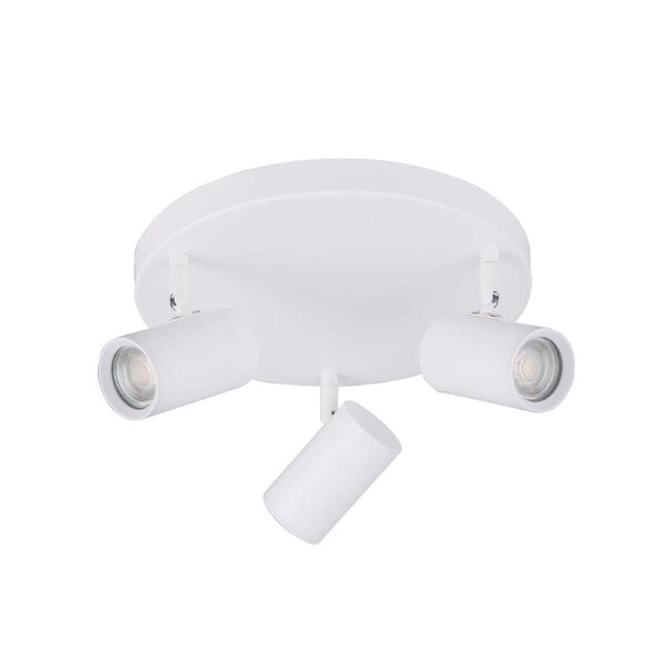 Aster Modern 3-Light Round Flush Ceiling Spot Light Lamp White