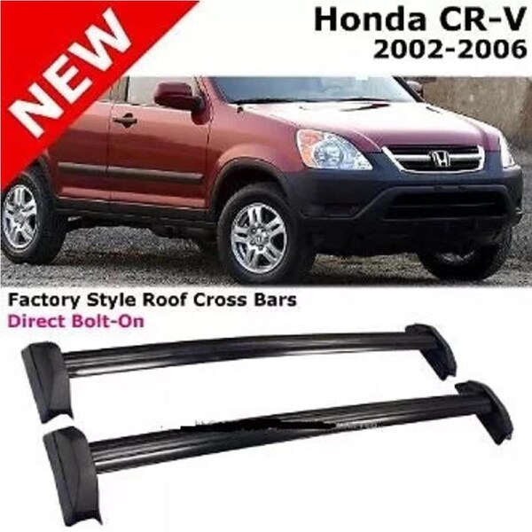 2xBlack Roof racks for Honda CRV 2002 - 2006