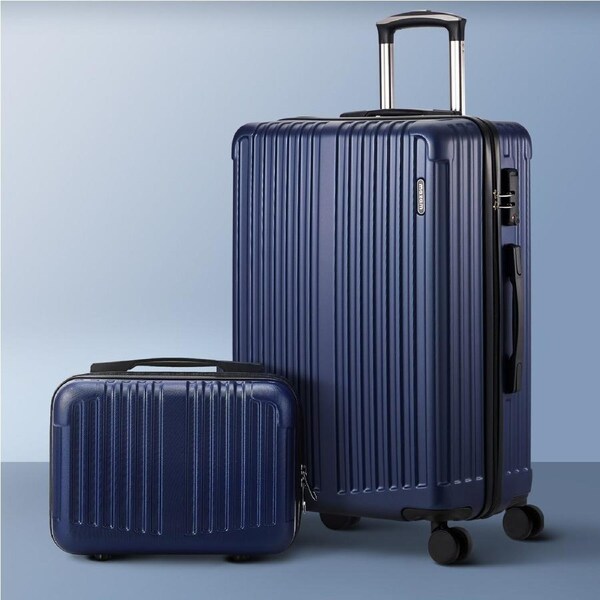 Mazam 2PCS Luggage Suitcase Trolley Set Carry On TSA Storage Hard Case Navy