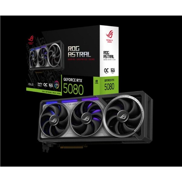 ASUS nVidia GeForce ROG ASTRAL RTX 5080 GAMING GDDR7 OC Edition GDDR7 Graphics Card