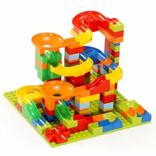 165 Piece Marble Run Construction Set DIY Maze Ball Track Building Blocks Toy for Kids