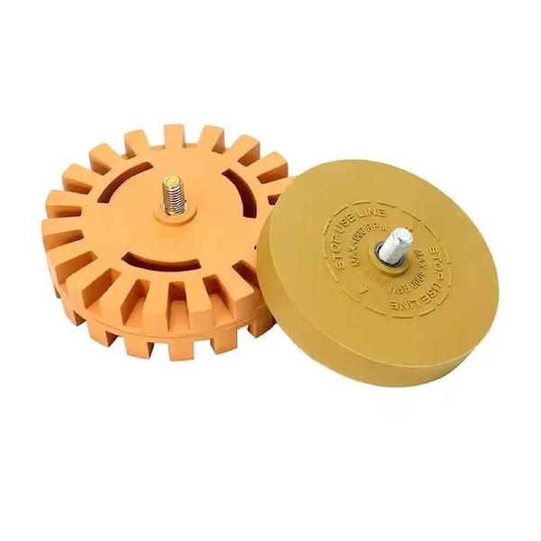 2Pcs Rubber Eraser Wheel Pin Stripe Decal Car Sticker Caramel Pneumatic