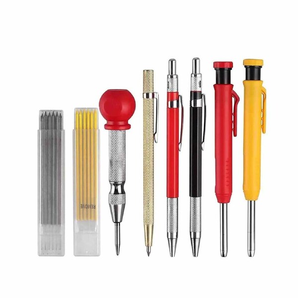 Carpenter Pencil Set Woodworking Deep Hole Mechanical Pencils Marker Tool
