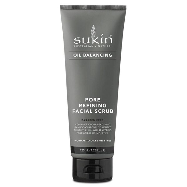 Sukin Oil Balancing Plus Charcoal Pore Refining Facial Scrub 125ml