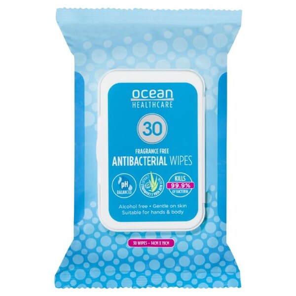 Ocean Healthcare Antibacterial Wipes 30
