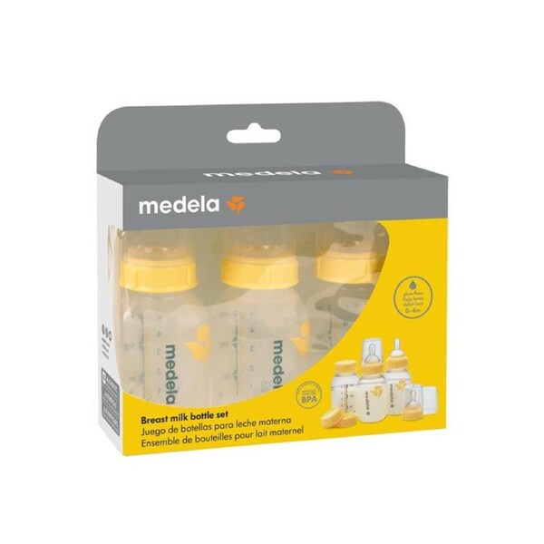 Medela Breastmilk Bottle 150ml with Wide Base Teat 3 Pack