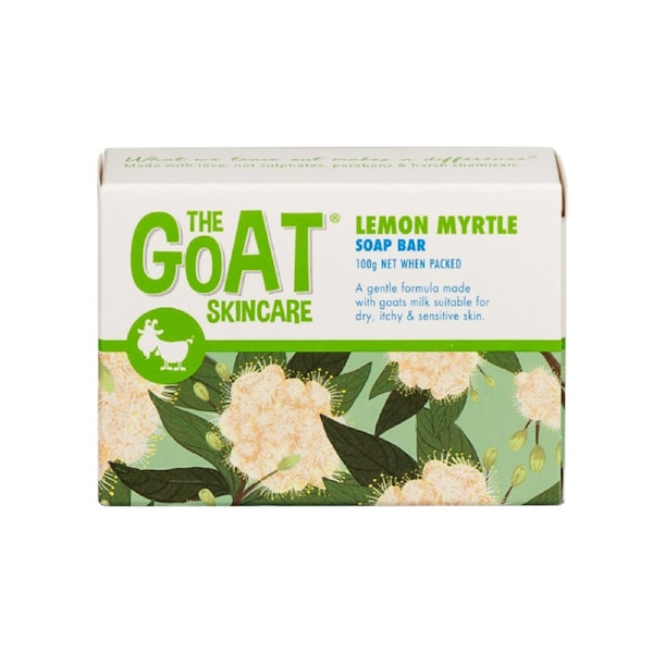 The Goat Skincare Soap Bar with Lemon Myrtle - 100g Carton 12