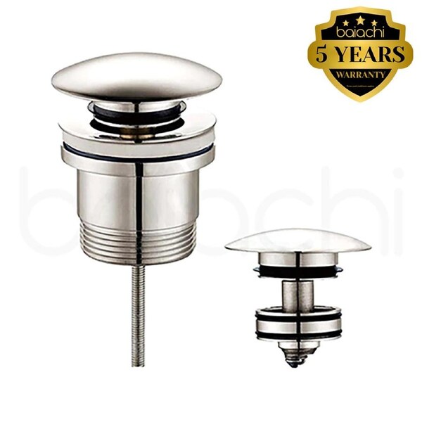 Dome Pop Up Waste Drain Universal 40mm Built-in Removable Filter Brushed Nickel