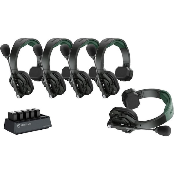 Hollyland Solidcom SE Pro 1.9GHz Wireless Intercom Kit with 5 Headsets