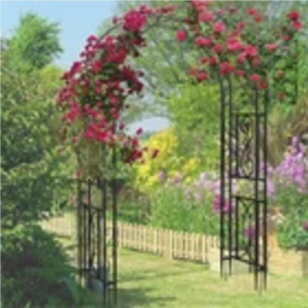 P&P 215CM Tall Solid Iron Garden Arbor Climbing Plants Trellis Beautiful Entrance AU