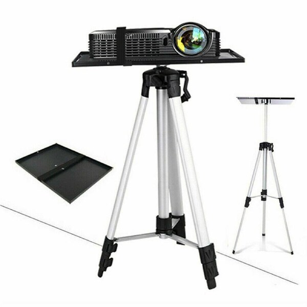 P&P 21-55" Adjustable Projector Tripod Stand Floor Holder with Mount Tray DVD Player