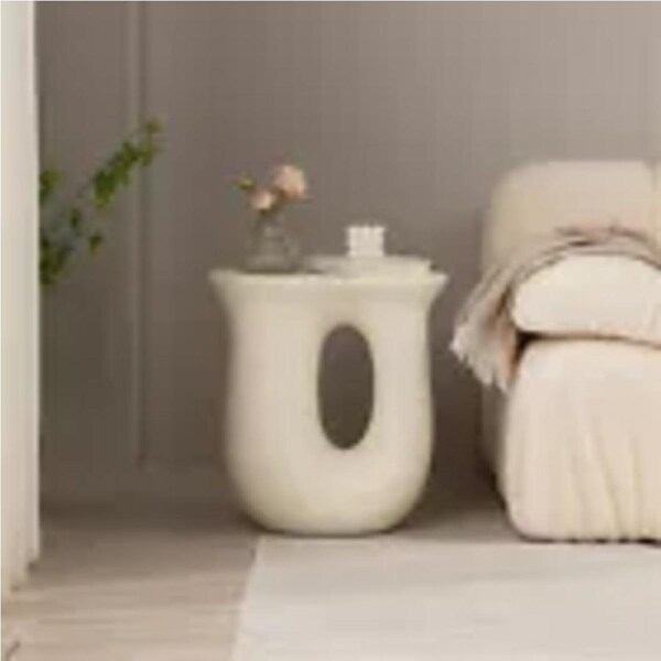 P&P Minimalist Concrete Side Table Coffee Table Elegant Garden Stool Balcony Outdoor