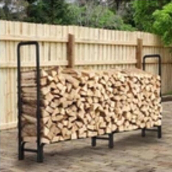 P&P Solid Thick Metal Wood Log Store Outdoor Garden Firewood Stacking Storage Stand