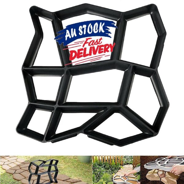 P&P Floor Path Maker Mould Concrete Molds Reusable DIY Paving Durable Garden Lawn AU