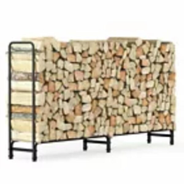 P&P 235cm Heavy Duty Firewood Rack Fireplace Log Rack Outdoor Log Storage Hold 295kg