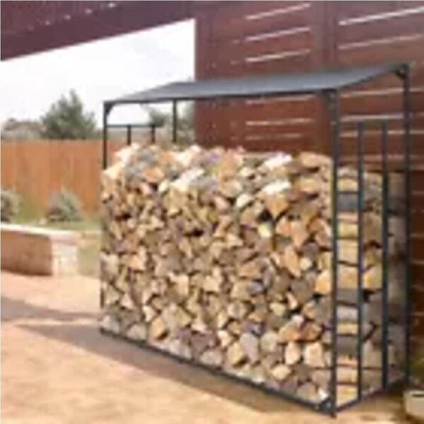 P&P Jumbo 160x180cm Outdoor Firewood Rack Log Holder Storage Shed w/ Waterproof Roof