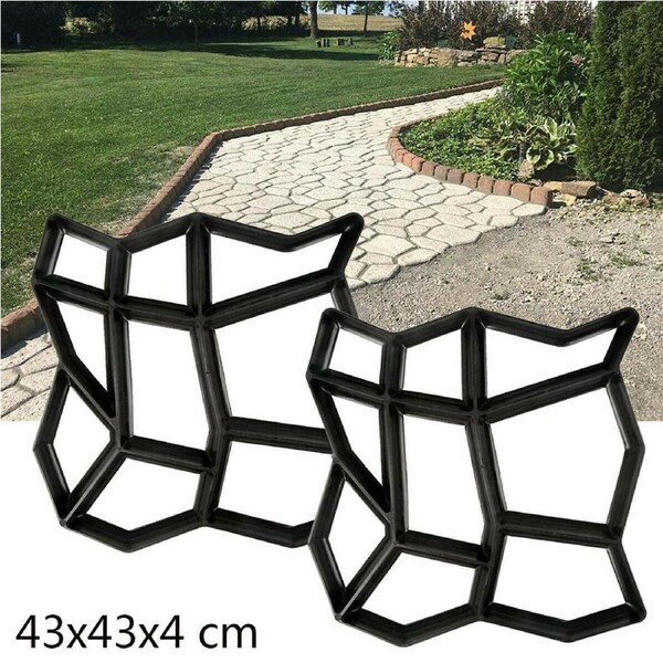 P&P Garden Paving Mould DIY Plastic Concrete Cement Stone Path Road Maker Brick Mold