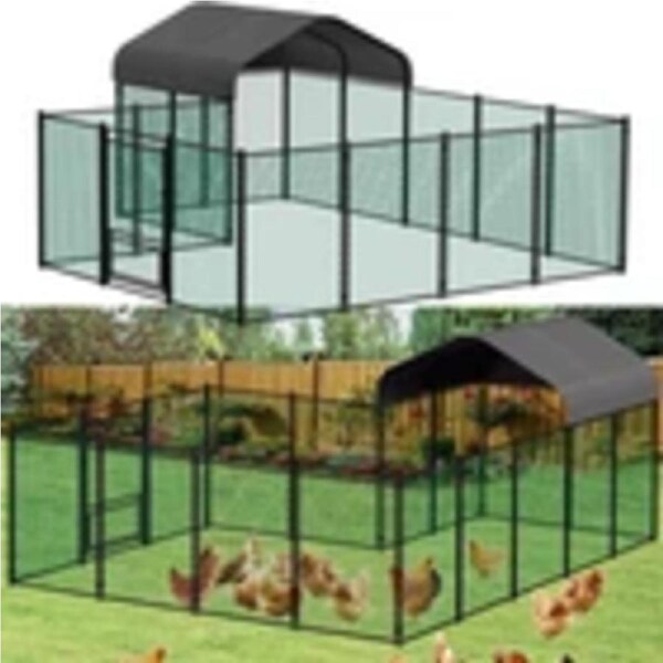 P&P Large Walk-in Pet Chicken Run Coop Cage Rabbit Hutch Ferret House w/ Cover 3x4m