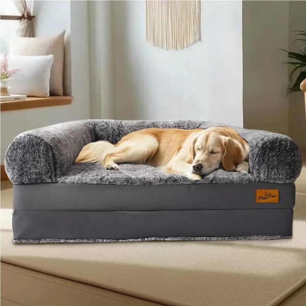 P&P Foldable Human Dog Bed Orthopedic Shock-Absorbing Dog Sofa Bed f SUV Car Camping