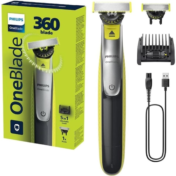 Philips OneBlade 360 QP2734 – Electric Trimmer and Shaver with Extra Blade & 5-in-1 Adjustable Comb