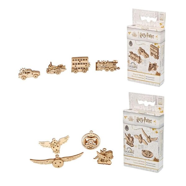 2pc Ugears Magical Creatures & Items/Harry Potter Vehicles 3D Puzzle Set 8y+