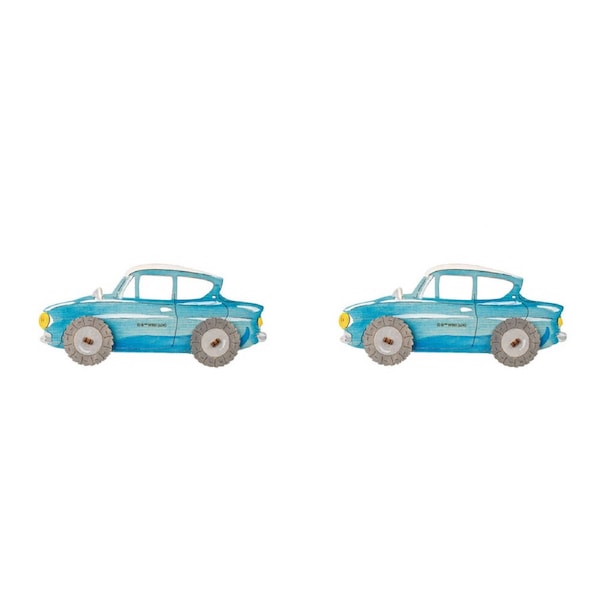 2PK Ugears Wooden Coloring Model 3D DIY Puzzle Toy 15.6x7cm Ford Anglia 6y+