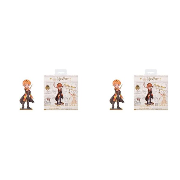 2PK Ugears Wooden Coloring Model 3D DIY Puzzle Toy 7.7x15.2cm Ronald Weasley 6y+