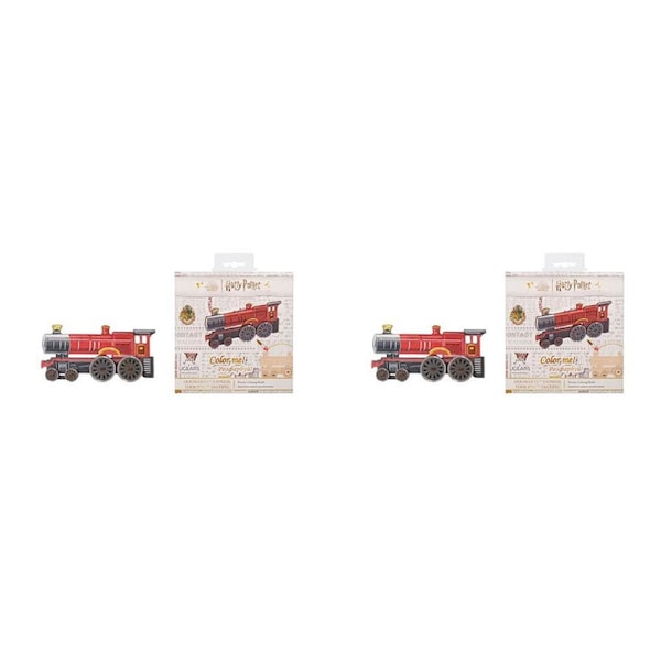 2PK Ugears Wooden Coloring Model 3D Puzzle Toy 16.7xx12cm Hogwarts Express 6y+