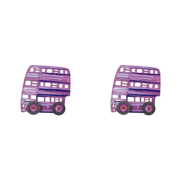 2PK Ugears Wooden Coloring Model 3D Puzzle Toy 11.8x11.7cm The Knight Bus 6y+
